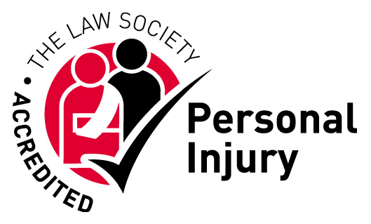 black and red Logo law society personal injury accredited expert